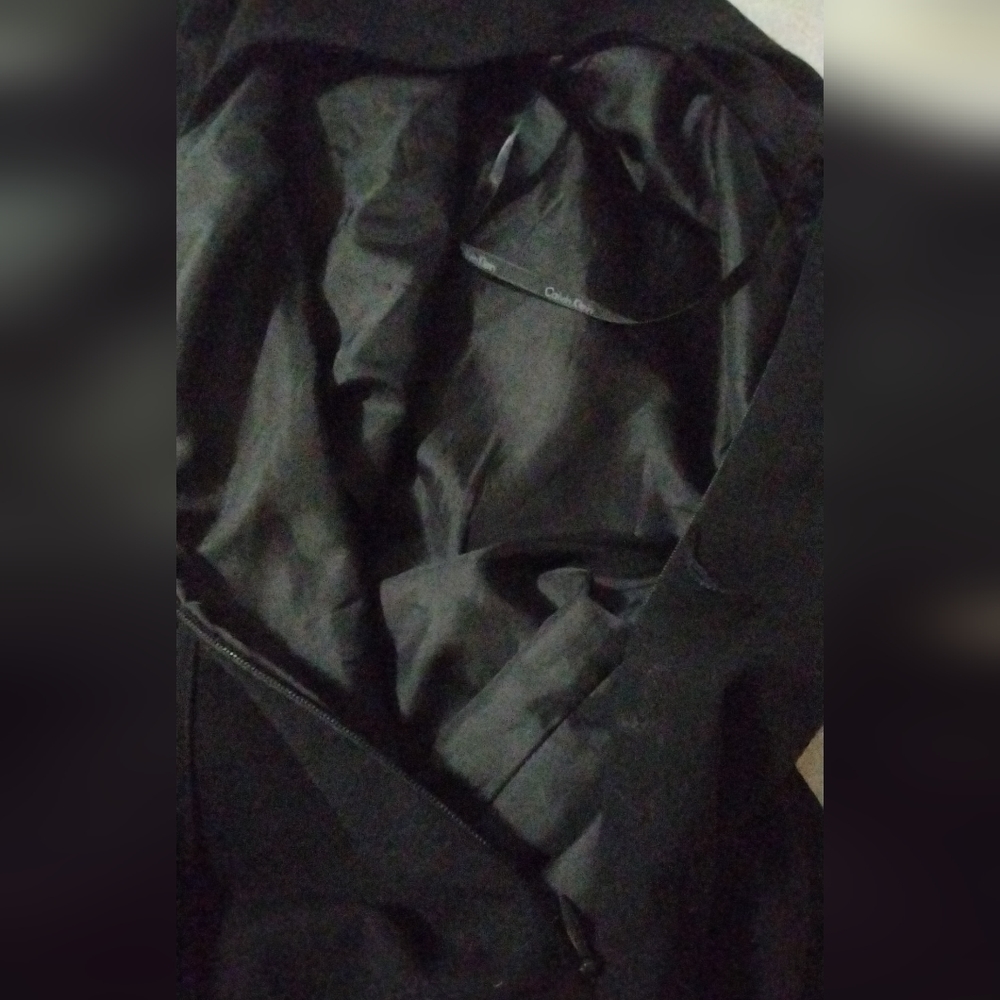 Calvin Klein TAG Shift Dress, Black, knee Lngth,  Sleeveless, Pleats, ZipUp, 2 - Picture 12 of 16
